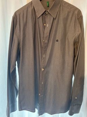 Benetton men's shirt XL black like new
