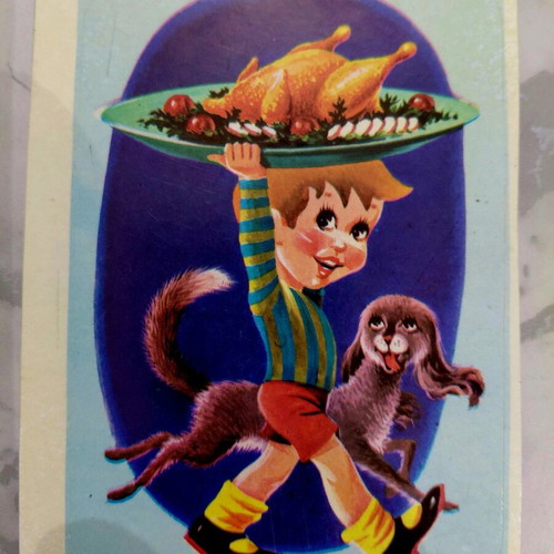 Rekou vintage stickers like new, 1970s, set of four