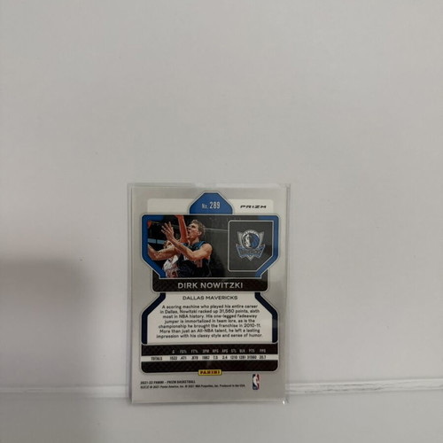 2021-22 Panini Prizm Dirk Nowitzki #289 Silver Prizm card