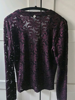 ΑLE πλεκτό καινούργιο, see through, μωβ, μέγεθος L