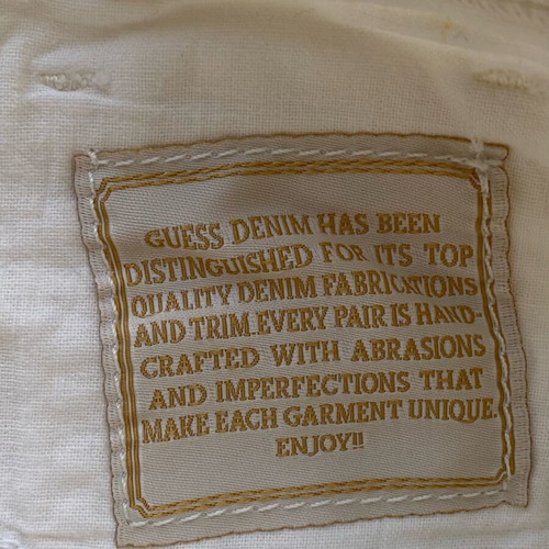 Guess denim mini skirt white like new, size L