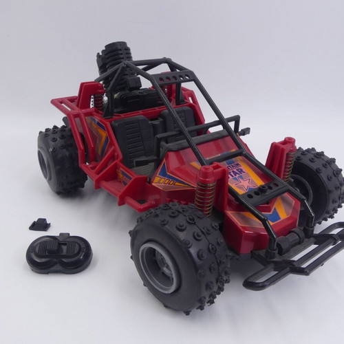 Buggy car Newray 1042757 Red Mountain Star Turbo 20 cm used, broken battery cover