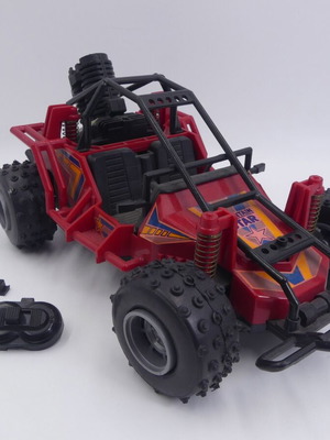 Buggy car Newray 1042757 Red Mountain Star Turbo 20 cm used, broken battery cover