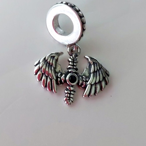 925 Silver Charm for Bracelet new, Eye of the Phoenix