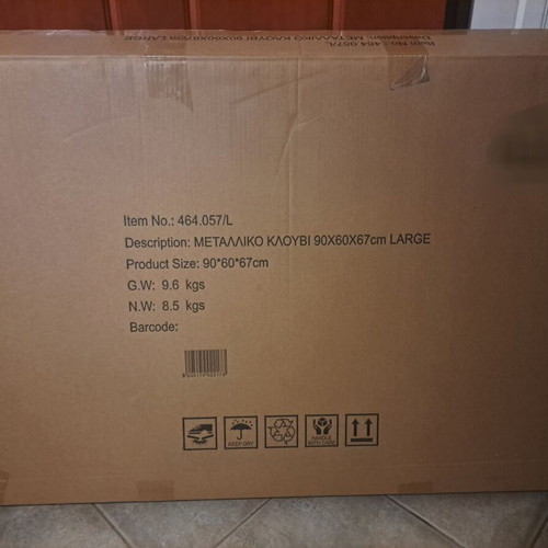 Crate for large dogs metal black, new