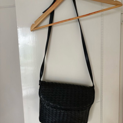 Mouriadis leather shoulder bag like new, blue