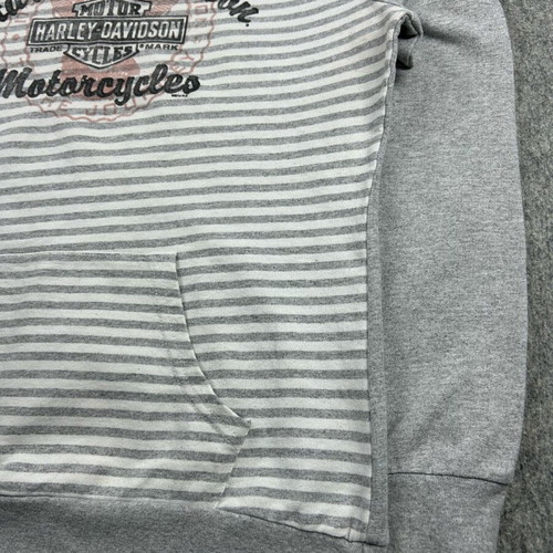 Harley-Davidson gray striped raglan sweatshirt used, size S