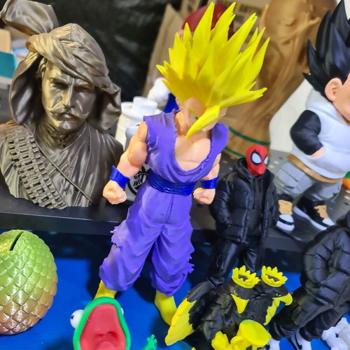 Gohan Super Saiyan 2 3D printed figure, new, hand-painted