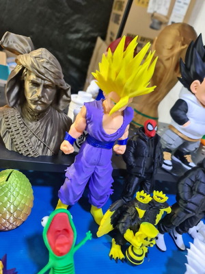 Gohan Super Saiyan 2 3D εκτυπωμένη φιγούρα, καινούργιο, ζωγραφισμένο στο χέρι