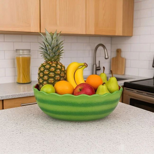 Ceramic watermelon fruit bowl new 30x21x11cm 3lt
