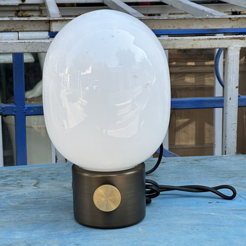 VI Menu table lamp with opal glass, 30×17 cm