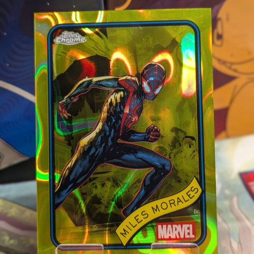 Topps Chrome Miles Morales Gold Lava Card like new