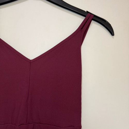 Bershka Bordeaux Jumpsuit size S with Open Back new