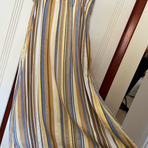 Zara linen dress multicolored new