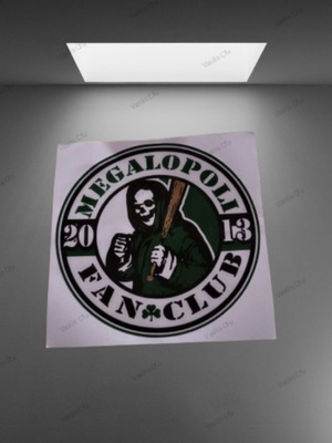 Panathinaikos stickers used, pack of 5 round