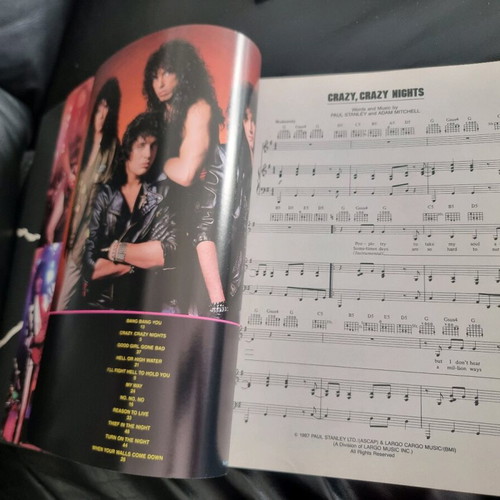 Kiss Crazy Nights sheet music used