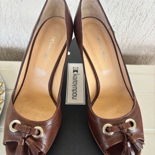 Kalogiou brown pumps like new, size 39.5