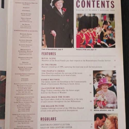 Royal Magazine Majesty Millennium January 2000