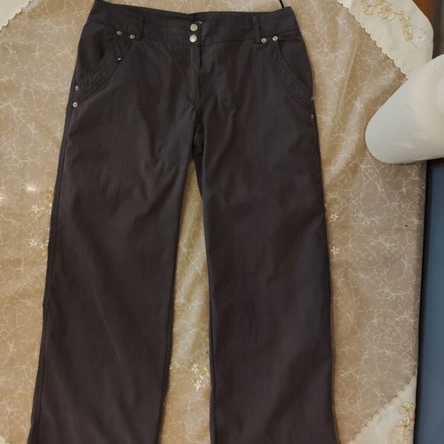 Low-rise pants gray used, size L