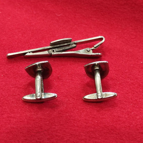 Cufflinks and tie clip with Hellenic Army emblem new