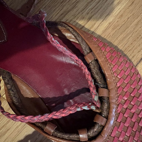 Miss Sixty leather sandals used, size 39, red