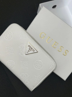 Guess white wallet
