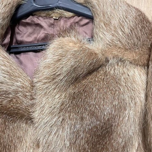Real women's fur like new, size 50, beige brown