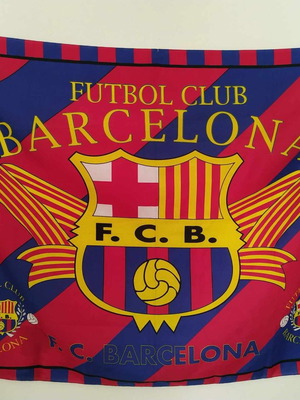Σημαία Barcelona σαν καινούργιο, ύφασμα polyester 90x125εκ.