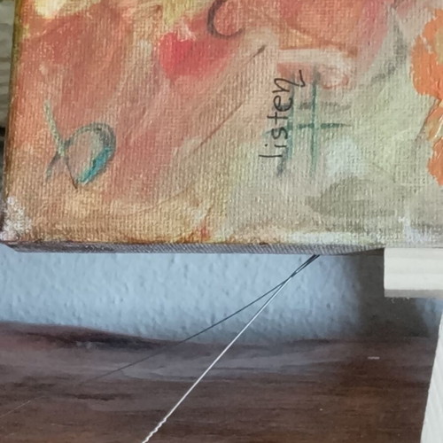Painting with Real Guitar Strings 18x24cm New