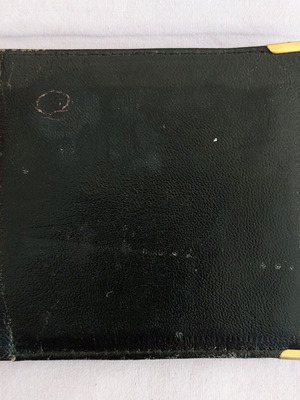 Leather wallet used with built-in calculator black