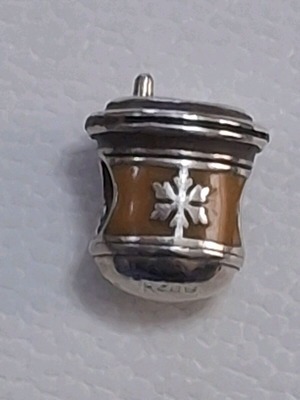 Charm edenboutique silver s925 winter coffee like new