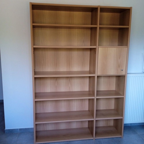 Neoset bookshelf used, height 2.00m width 1.41m depth 0.35m