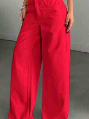 Baggy pants red new, size XL