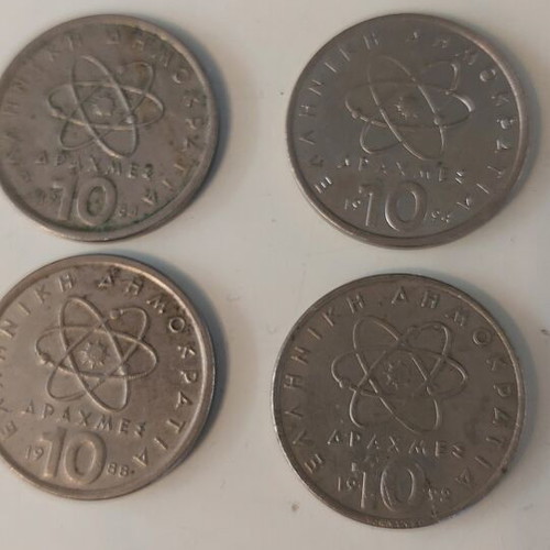 Set of 12 10 Drachma Coins Democritus like new