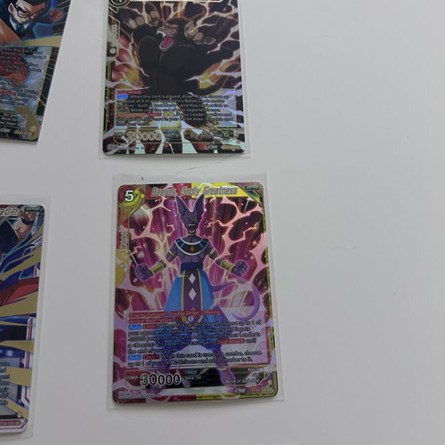 20 golden foil Dragon Ball trading cards