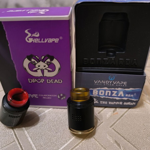 Drop Dead and Bonza RDA like new, set of 2 atomizers