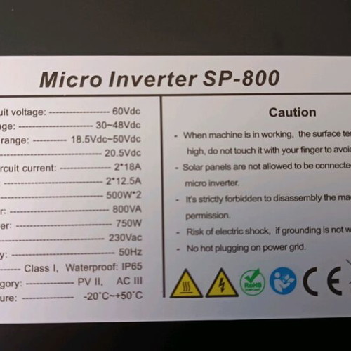 Microinverter Hoymiles HMS-800W-2T 800W new for balcony solar
