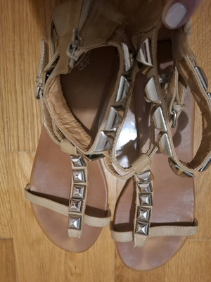 Women's sandals used, size 41, beige