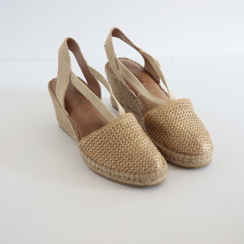 Tamaris platform sandals, beige, size 40