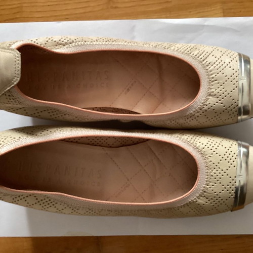 Hispanitas women's shoes used, leather, size 37, beige