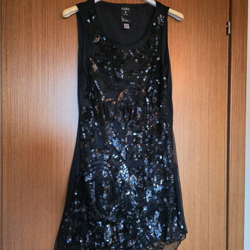 Bershka evening dress black with rhinestones sleeveless