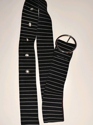 Bershka belt new, 100cm, black and white