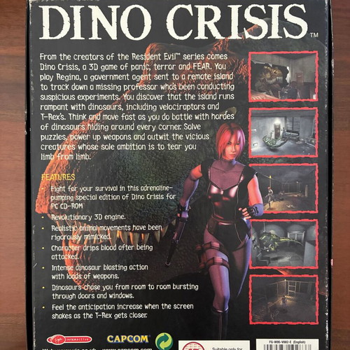 Dino Crisis PC Big Box Edition like new, complete in box