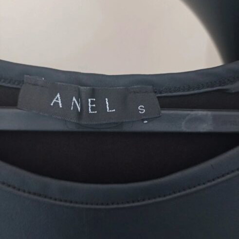 Anel sleeveless faux leather blouse like new, black with transparency