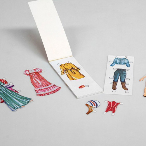 Vintage Paper Doll Mini Mannequin craft set used, 1980s
