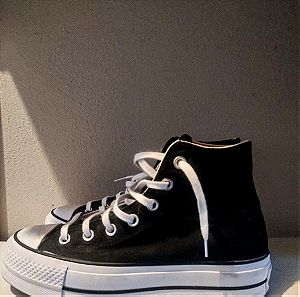 Converse Chuck Taylor All Star Lift High Top Flatforms Μποτάκια Black / White 37,5
