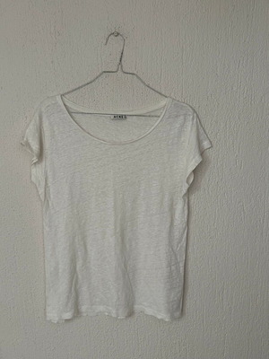 Дамска ленена тениска Acne Studios като ново, бял, размер S