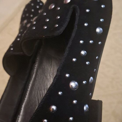 Arte Piedi suede black moccasins like new with studs size 39
