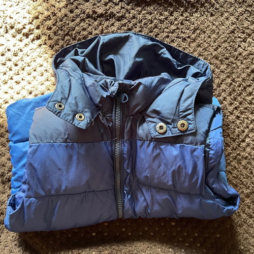 Zara sleeveless jacket for boy 5 years used, blue, size 110 cm