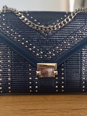 Nolah crossbody bag blue with studs and silver details, new